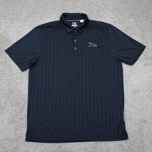 Cutter & Buck Jaguar Polo Shirt Men Medium Blue CB DryTec Polyester S/S Pullover